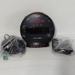 Sonic Bomb Alarm Clock with Bed Vibrator